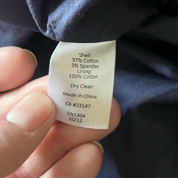 Talbots navy and white polka dot pleated a-line full midi skirt - Picture 10 of 10